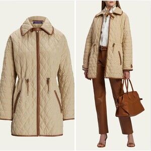 Ralph Lauren Collection Purple Label Quilted Coat Sz 12 Pre-Fall 2025 $2990 NWT